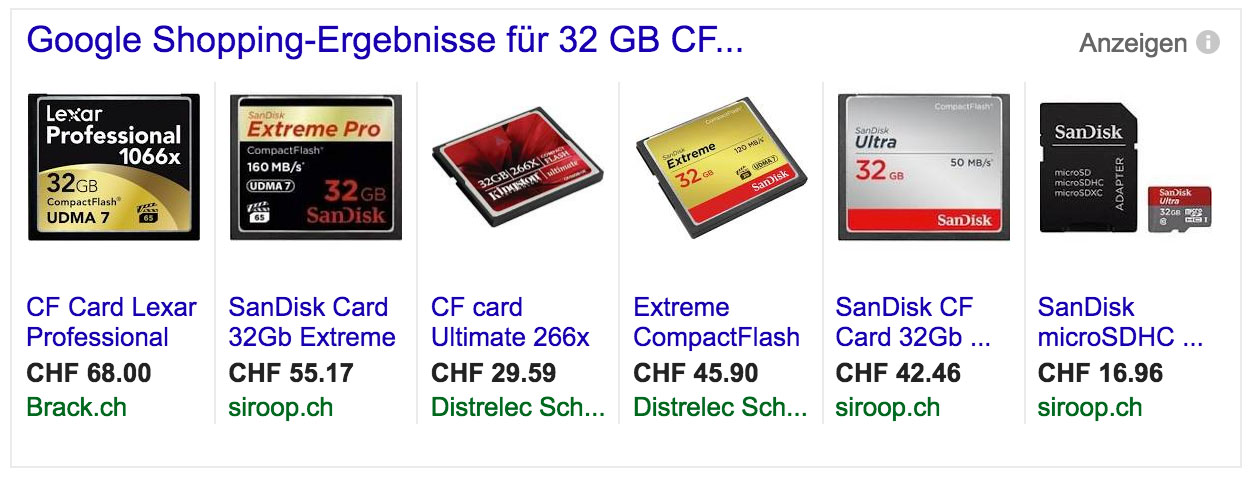 Google SERPS Google Shoppinng