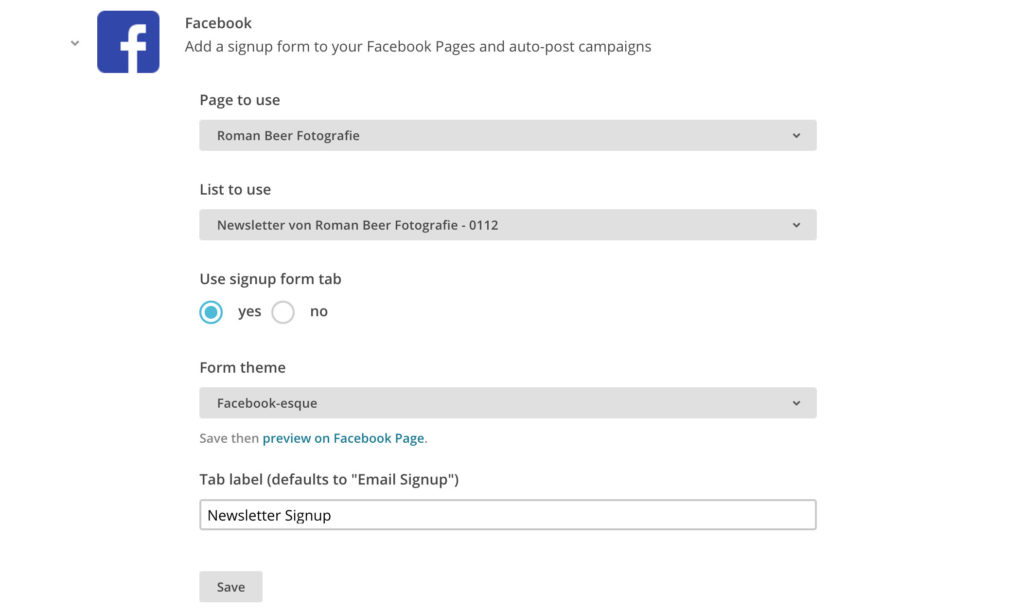 Mailchimp Signup Form